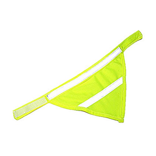 Minkoll Bandana reflectante, bufanda triangular, toalla de saliva para mascotas, perro, gato, collar de seguridad nocturna, verde.