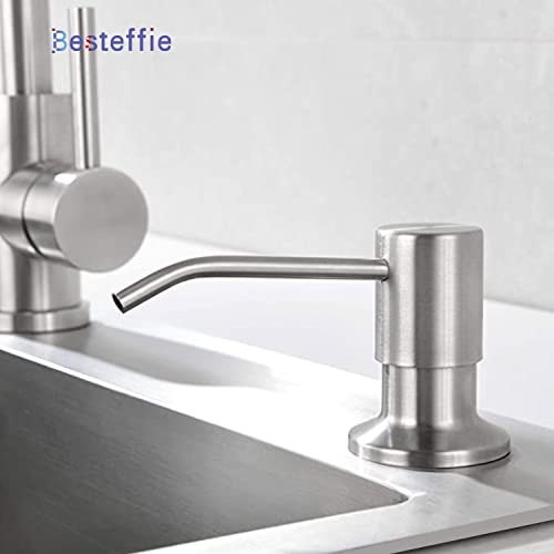 Soap Dispenser For Kitchen Sink,Kitchen Soap Dispenser ,47" Tube Connects Directly To Soap Bottle,No More Refills(Brushed Nickel). #TOP3