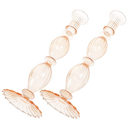 PRETYZOOM 2 Pz portacandele in candele sfuse candele affusolate nuziale bedroom decoration decorazioni matrimonio portacandele per centrotavola portacandele a colonna Bicchiere