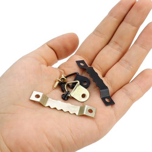Image of Coshar 250Pcs Heavy Duty Sawtooth Picture Hangers D-Ring Picture Hangers Picture Hang Solutions Picture Hangers Kit for Hanging Paintings Frames Photos