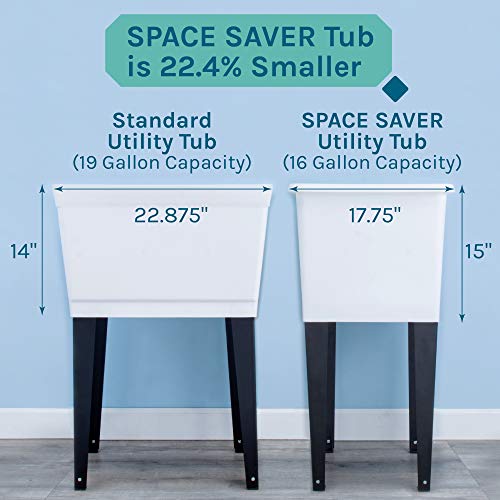 White Space Saver Utility Sink by JS Jackson Supplies, Freestanding