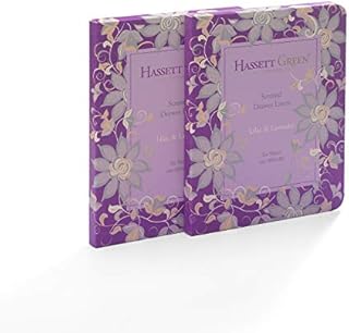 Hassett Green London - Lilac & Lavender Scented Drawer Liners - Two Pack of 6 Sheets size 600 x 400 mm (Twin Pack)