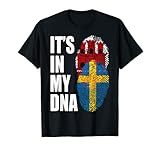 Gibraltar et la Sude mlangent l'hritage du drapeau ADN T-Shirt