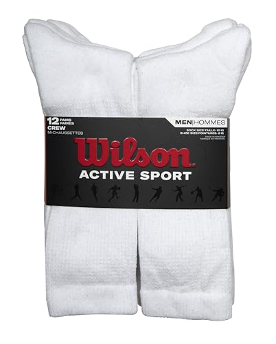 WILSON Men 12-Pack Basic Crew Socks2