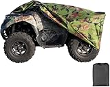 XYZCTEM Waterproof ATV Cover, Heavy Duty Meterial Protects 4 Wheeler From Snow Rain or Sun, Large Size Universal Fits up to 103 Inch Most Quads, Elastic Bottom Trailerable At High Speeds (Camo)