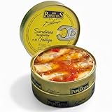 LOS PEPERETES Sardinillas a la Gallega 120 g | Sardinas Pequeñas Gourmet Gallegas | Conserva Artesanal en Salsa Tradicional con Aceite de Oliva y Pimentón | Sabor Auténtico del Atlántico