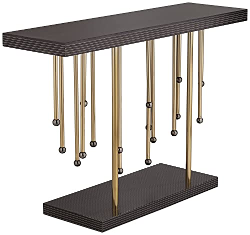 55 Downing Street Rain 48" Wide Black And Gold Console Table #TOP6