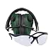 Caldwell E-Max Low Profile Electronic 23 NRR Hearing Protection w/ Sound Amplification and Adjustable Earmuffs for Shooting, Hunting and Range, Shooting Glasses