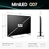 Hisense 55QD7QFM - Fire TV Smart Mini-LED 4K 55 po (modèle 2025), couleur QLED, mode de jeu PRO 60 Hz, Dolby Vision, Dolby Atmos, AI Smooth Motion avec MEMC, Alexa intégrée avec télécommande vocale
