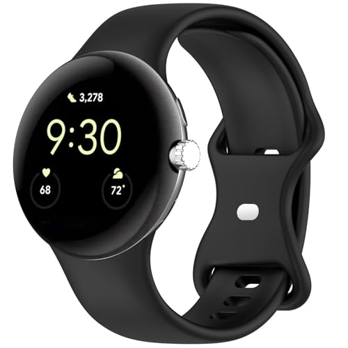 PKQTOP Ersatzarmband für Google Pixel Watch 3 45mm, Sport Armband Uhrenarmband, Silikon Armbänder für Google Pixel Watch...