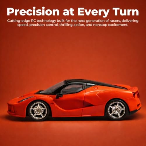 Image of Remote Control Car, Red and Black, Sports Supercar RC Toy with Wireless Controller, for Kids (Light Red)