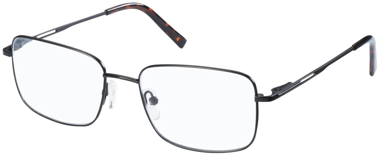 Remaldi Men's Calgary Reading Glasses, Black, 1.25