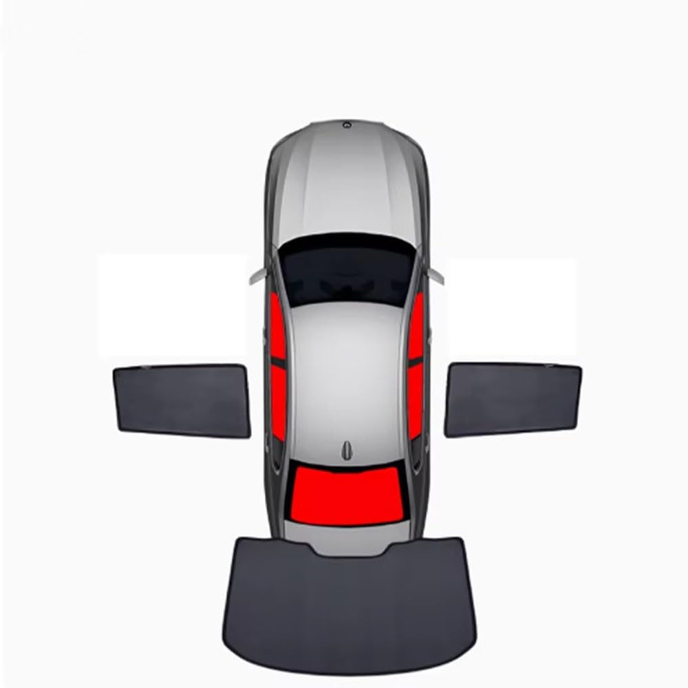 Parasol Coche para Kia Carens 2013-2020 Ventanas Laterales y Luna Trasera, Conducción de Verano, Malla de Sombra,3pcs