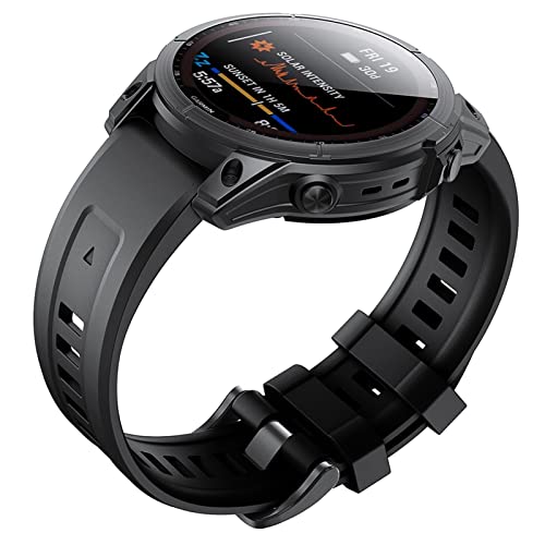 Bracelet interchangeable 22mm Garmin Fenix 7 en silicone pour remplacer votre attache - 4