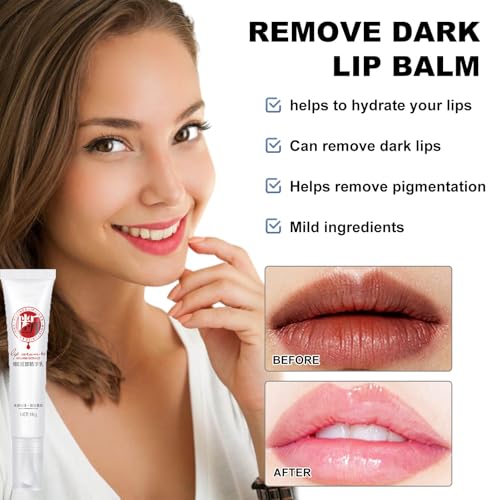 XIRUJNFD Lip Serum, Remove Dark Lips Pink Fresh Lightening Lips Treatment Lip Balm, Moisturizer Nourishing Essence Lips (1) 3 PCS