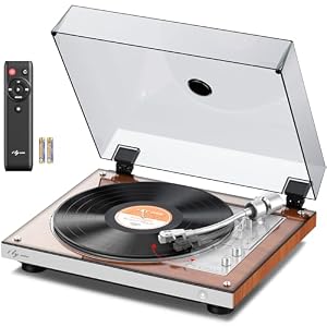 1 BY ONE Fully Automatic Belt-Drive Turntable, Wireless Vinyl Record Player