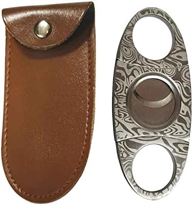 CAM2 Silver grain damascus steel fits most cigars, cigar cutters, cigar cutters, double edge scissors, cigar cutter