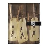DIGTIA Swiss Cheese PU Leather Notebook A5 Binder 6 Ring Refillable Journal with Magnetic Buckle Closure Loose Leaf Travel Office Planner Budget Binder Notepad Portfolio, Funny
