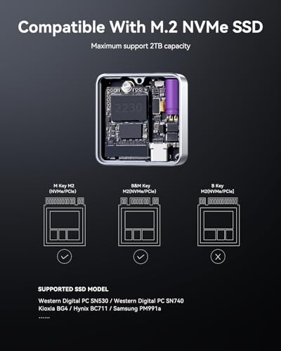 Evita pérdidas de datos con la carcasa M.2 2230 NVMe USB C anticaídas de energía 7
