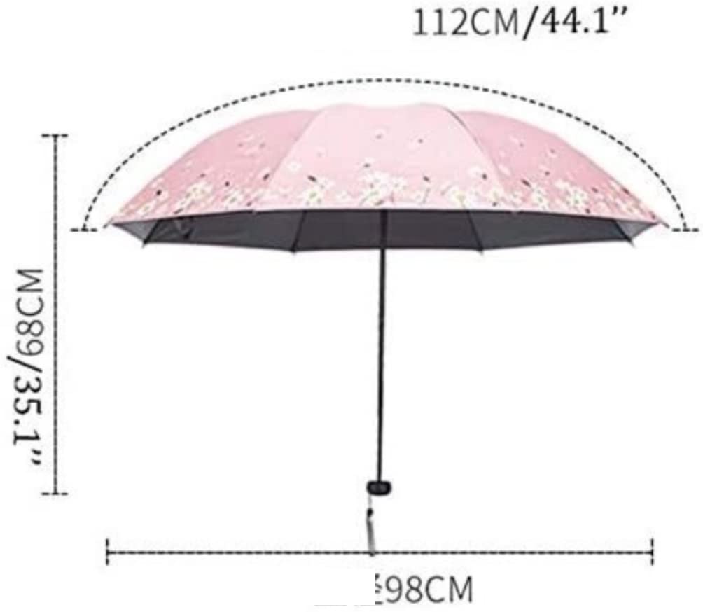 Paraguas para Lluvia Paraguas Compacto Paraguas de Viaje Paraguas de Protección UV Paraguas Ligero Compacto Pequeño Paraguas Plegable Paraguas de Viaje Paraguas