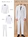 3 Piece Suits Men White Tuxedo Dress Suit Classic Fit Jacket Blazer Vest Pants for Wedding Business Formal Fashion Grooms L