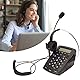 Callcenter-Telefon mit Headset, Schnurgebundenes Headset-Telefon mit Wähltasten FSK DTMF-Anrufer-ID Festnetz für Callcenter-Büro zu Hause