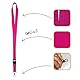 Karteo Schlüsselband pink mit Karabinerhaken und Schnalle [1 Stück] 20 mm Lanyard Ausweishalter zum Umhängen von Ausweishüllen Kartenhüllen Schlüssel