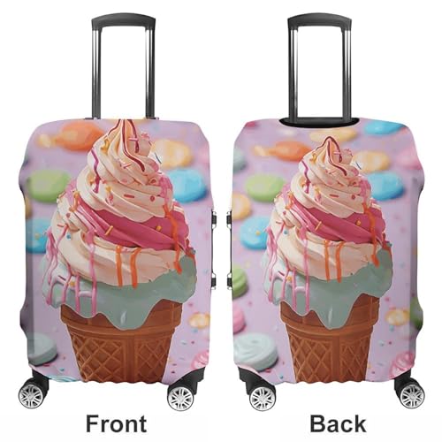 Travel Luggage Cover Elastic Suitcase Cover Many Colored Ice Cream Luggage Covers Luggages Protector Covers for Travel Anti-Scratch Luggages Decorative Cover for Adult XL3
