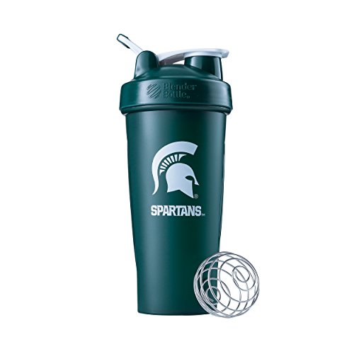 BlenderBottle Collegiate Classic 28-Ounce Shaker Bottle, Michigan State University Spartans - Green/Green