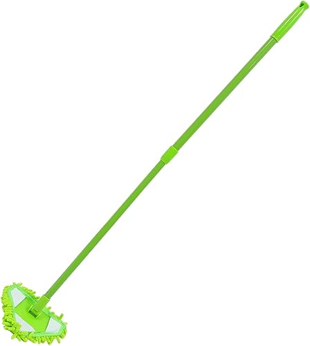 Healifty Trapeador telescópico triangular para limpieza eficiente del hogar y del automóvil, para suelos duros y vidrio, fácil de usar y almacenar
