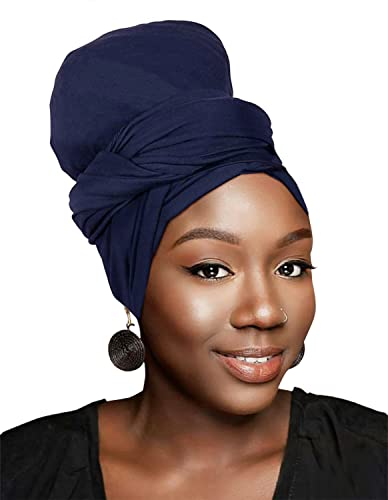 Turban en jersey extensible femme HOMELEX contre la perte de cheveux et nœuds