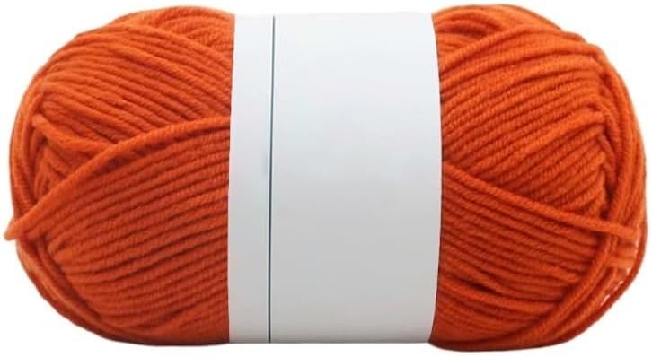 5 Rolls 4-Ply Cotton Yarn for Crocheting 50g Acrylic Threads(17)
