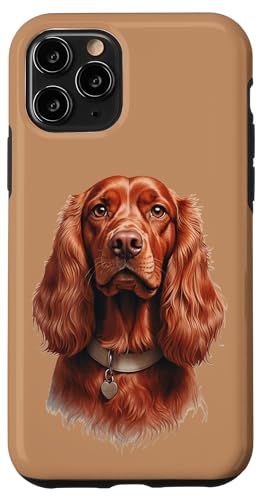 Irish Setter Realistic Dog Portrait Art for Dog Lovers �X�}�z�P�[�X iPhone 11 Pro �p