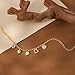 FUCJOEE Charm Bracelets for Women Trendy, 14K Gold Plated Heart Bracelets for Women Non Tarnish Cute Dainty Charm Gold Bracelet Fashion Waterproof Chain Bracelet Gold Jewelry