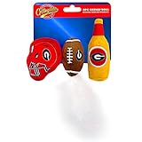 BEST PLUSH CAT TOY - NCAA GEORGIA BULLDOGS Complete Set of 3 piece Cat Toys filled with Fresh...