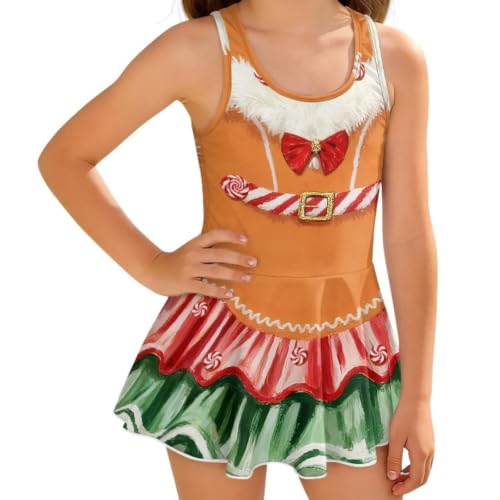 Image of KEIAHUAN Gymnastics Leotards for Girls Sleeveless Bodysuit Dance Leotards Performance Costume