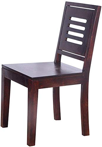 Image of Varsha Furniture Solid Sheesham Wood Dining Chair for Dining Room Set of 2 | Wooden Study Chairs | Multipurpose Chair (Mahogany Finish)
