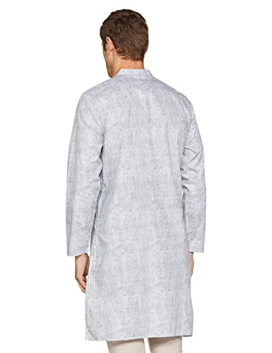 Image of Amazon Brand - Symbol Men Cotton Printed Long Kurta (Regular Fit)