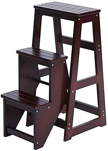 Escabeau en bois pliable pour attraper vos objets en hauteur dans la cuisine et le salon