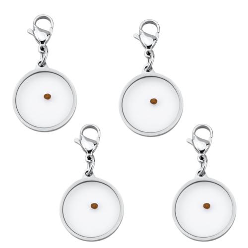 Mikovivi 4pcs Mustard Seed Charm Zipper Pull Clip, Mustard Seed