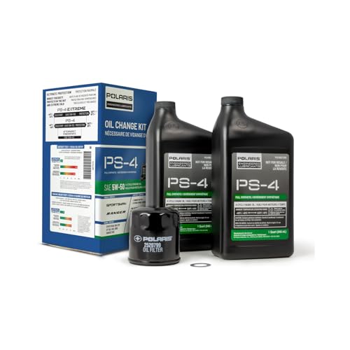 Polaris Full Synthetic Oil Change Kit, 2877473, 2 Quarts of PS-4 Engine Oil and 1 Oil Filter by Polaris - Used condition - CA$52.01