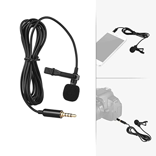 Mini Microfone Universal Lapela Profissional Portátil 3.5mm Áudio Profissional Stereo Microfone de L