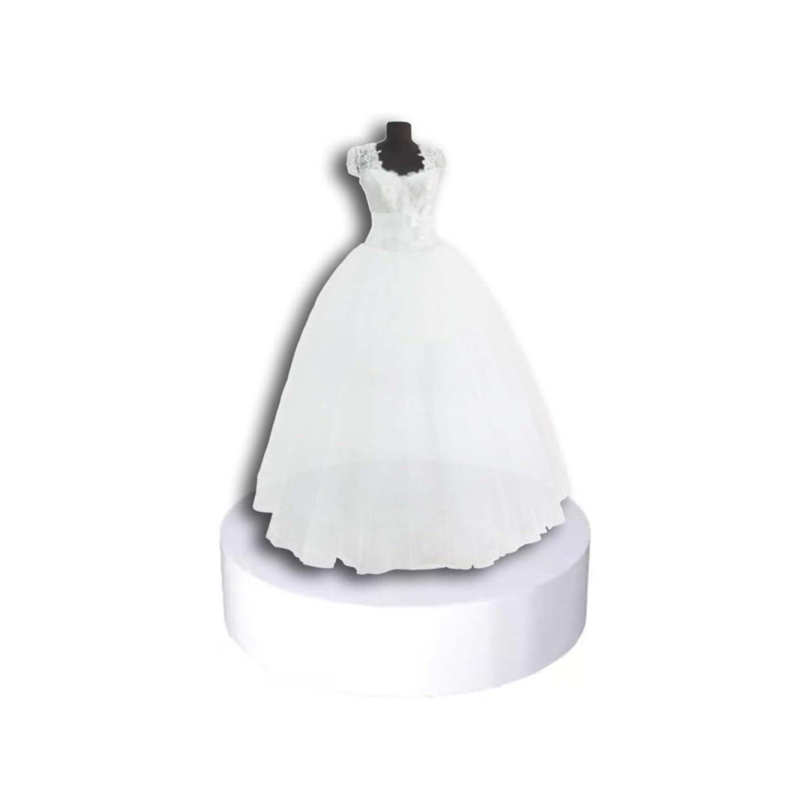 Présentoir rond sur socle blanc chic pour valoriser vos collections