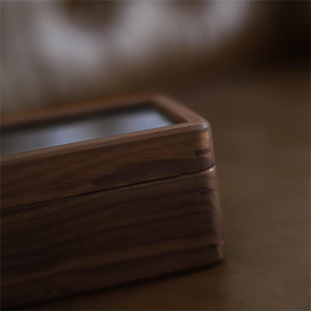Wooden Watch Boxes Holder Storage Display Box Organizer Retro Casket Solid Wood Transparent Glass 5 Epitopes Watches Case