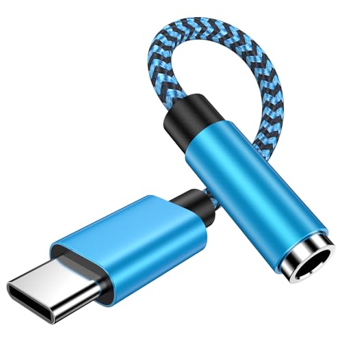 for Samsung Galaxy S26 S26+ Plus Ultra, USB C to 3.5mm Headphone Earphone Jack Adapter for Samsung Galaxy S25 Edge Plus Ultra S25+ S24 S23 S22 S21 S20 5G FE, Type C Audio Headset Earbud Adapter