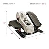 Sunny Health & Fitness Fully Assembled Magnetic Under Desk Elliptical Peddler, Portable Foot & Leg Pedal Exerciser(White) - SF-E3872
