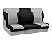 Coverking Custom Fit Front 50/50 Bucket Seat Cover for Select GMC Sierra Models - Neosupreme (Gray with Black sides)