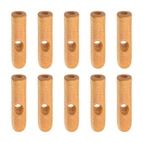 sourcing map 10uds Paraguas Cola Cabeza Cuentas 3,2mm Agujero Diámetro 26mm Longitud PVA Fibra Paraguas Componentes para Plegable Paraguas Cubierta Piezas, Madera