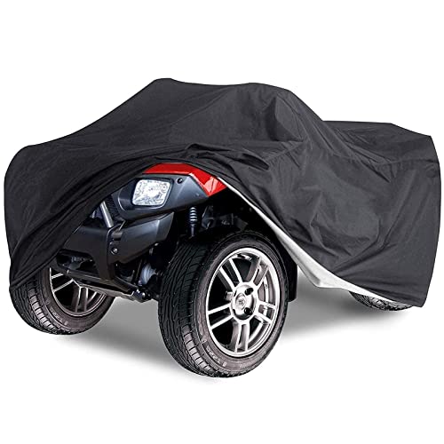Nomiou Waterproof Atv Cover With Storage Bag Heavy Duty Black Protects 4 Wheeler From Snow Rain Dust And Sun,88 X 39 X 42 Inch #TOP3