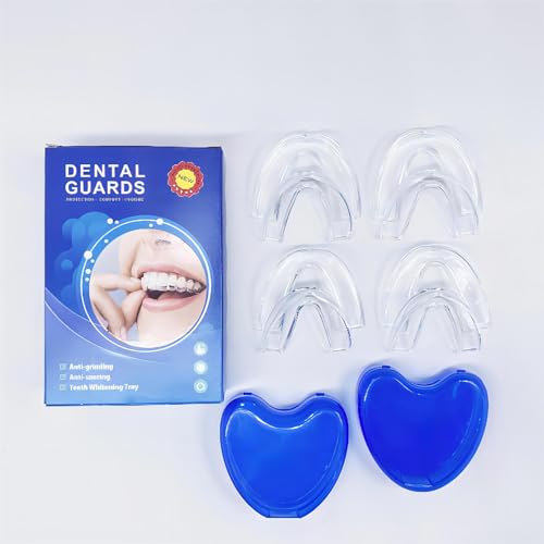 MidingChai Ferula Descarga Bruxismo Lote de 8 - Protector Bucal Bruxismo Termoformables, 2 Tamaños, Anti-Rechinar de Dientes y Ronquidos, con 2 Cajas de Almacenamiento